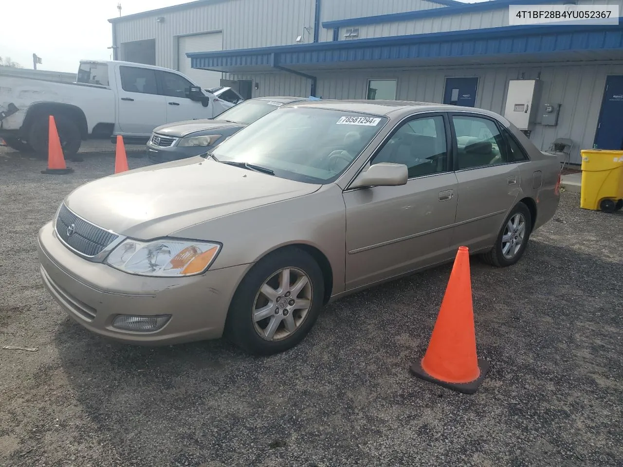 2000 Toyota Avalon Xl VIN: 4T1BF28B4YU052367 Lot: 78581294