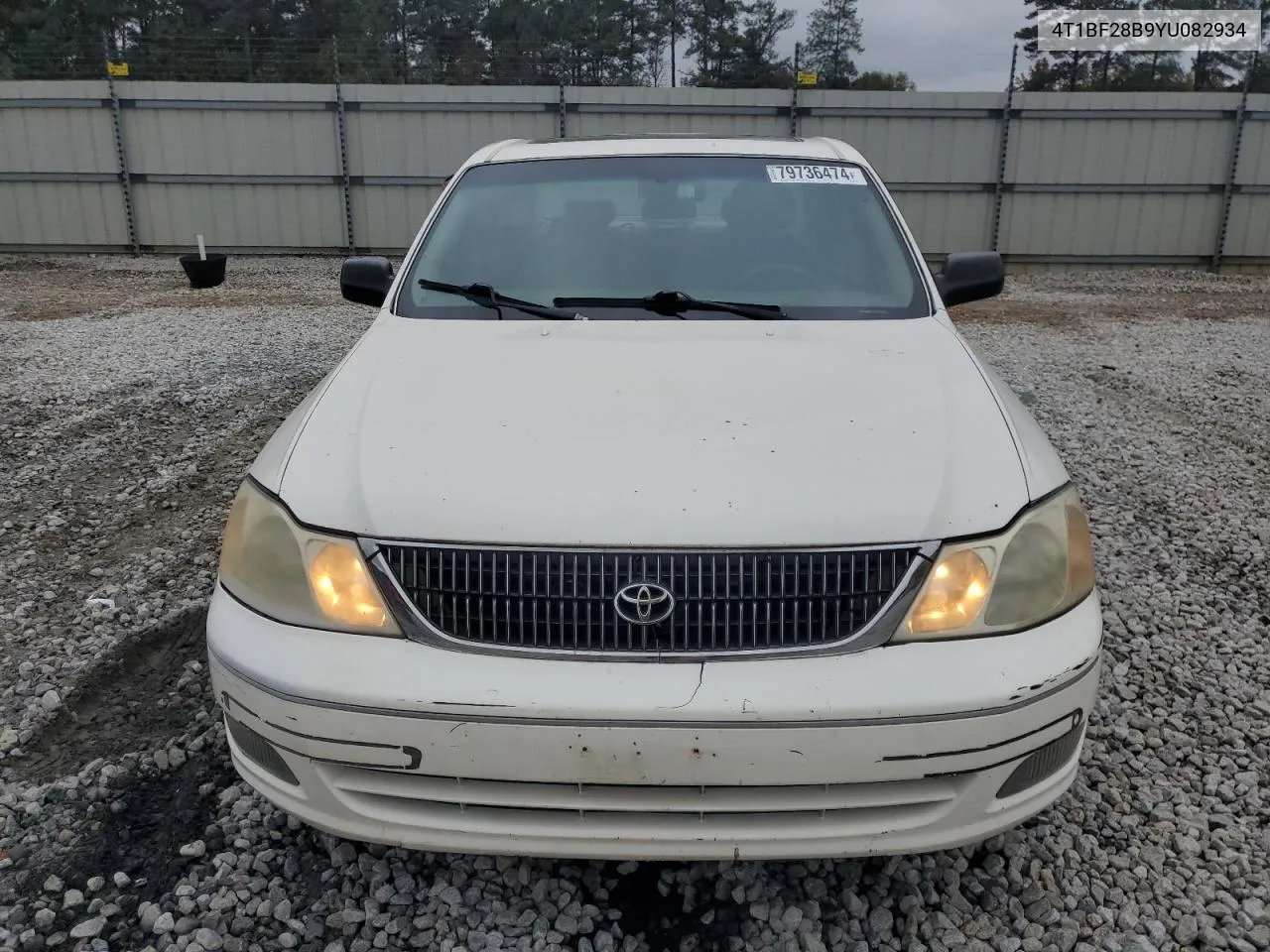 2000 Toyota Avalon Xl VIN: 4T1BF28B9YU082934 Lot: 79736474