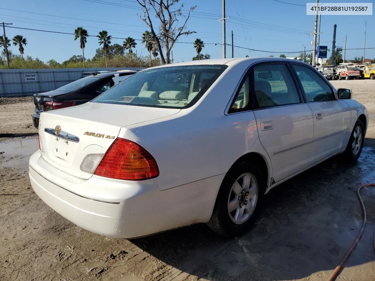 2001 Toyota Avalon Xl VIN: 4T1BF28B81U192587 Lot: 77306724