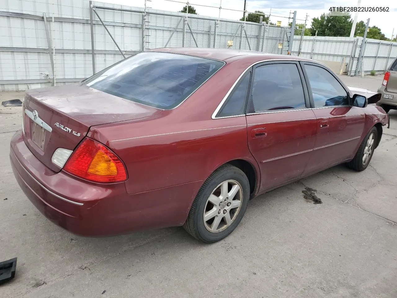 2002 Toyota Avalon Xl VIN: 4T1BF28B22U260562 Lot: 68876764