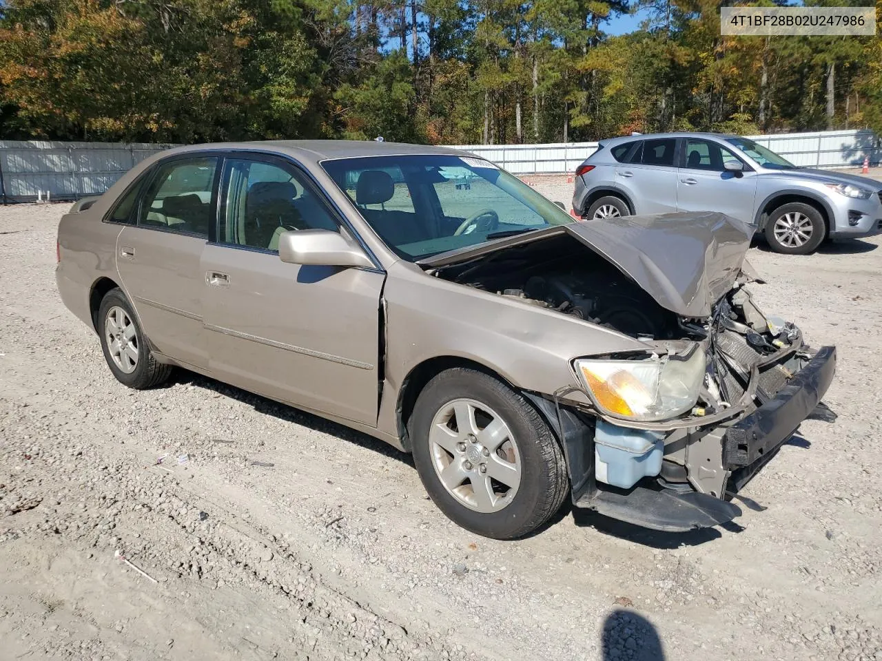 2002 Toyota Avalon Xl VIN: 4T1BF28B02U247986 Lot: 77789974