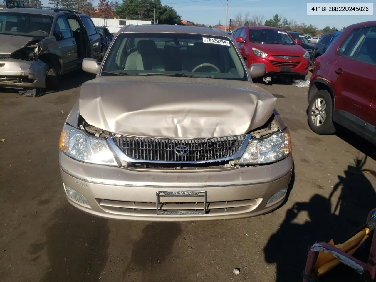 2002 Toyota Avalon Xl VIN: 4T1BF28B22U245026 Lot: 78429254