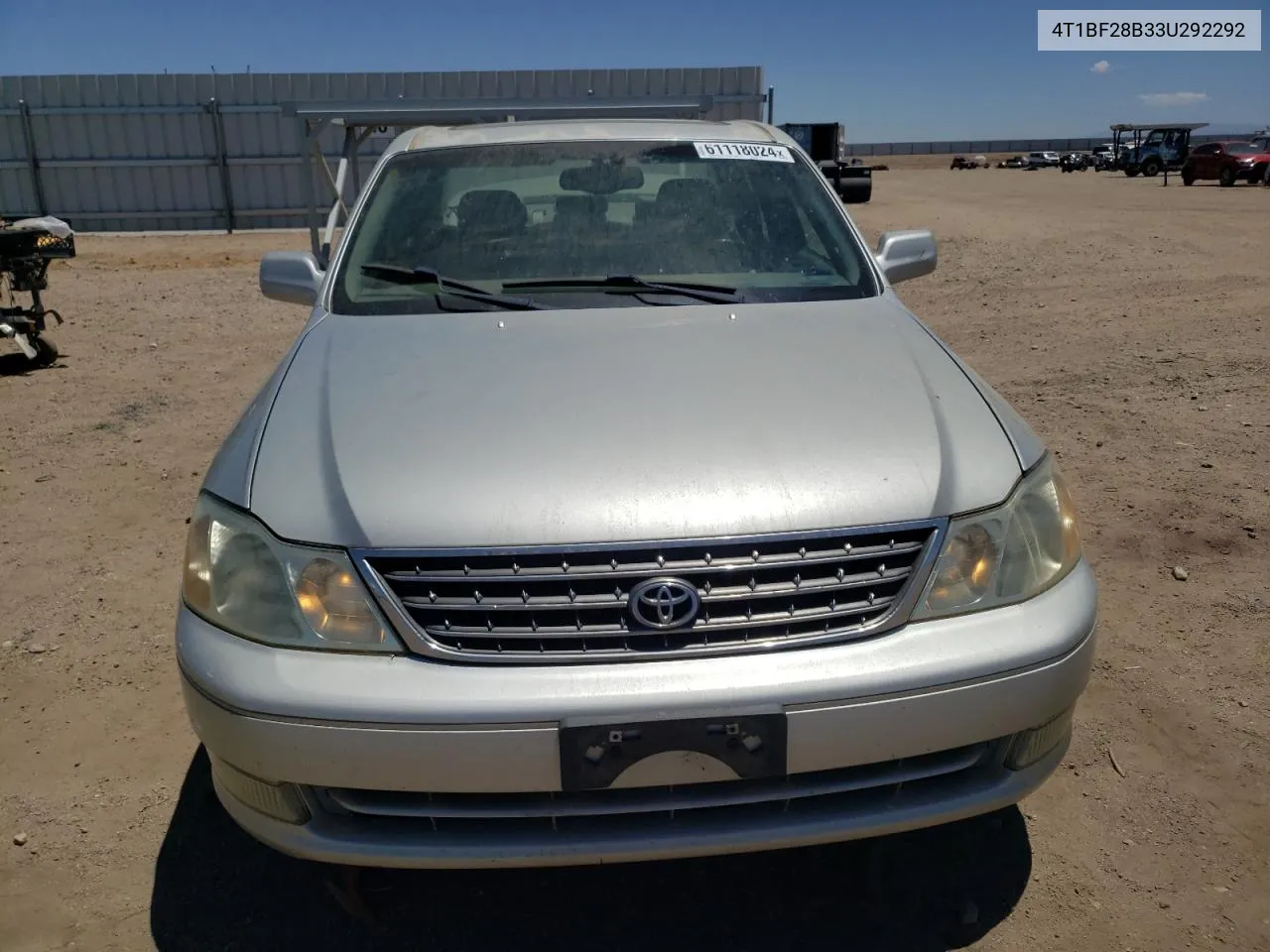 2003 Toyota Avalon Xl VIN: 4T1BF28B33U292292 Lot: 61118024