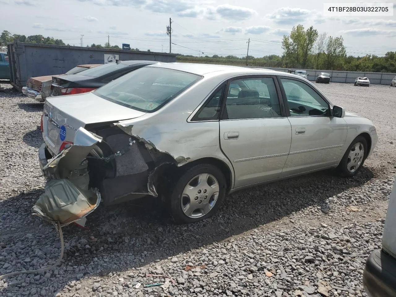 2003 Toyota Avalon Xl VIN: 4T1BF28B03U322705 Lot: 70480514