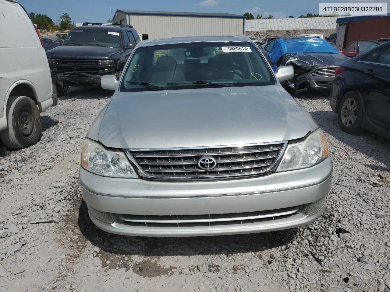 2003 Toyota Avalon Xl VIN: 4T1BF28B03U322705 Lot: 70480514