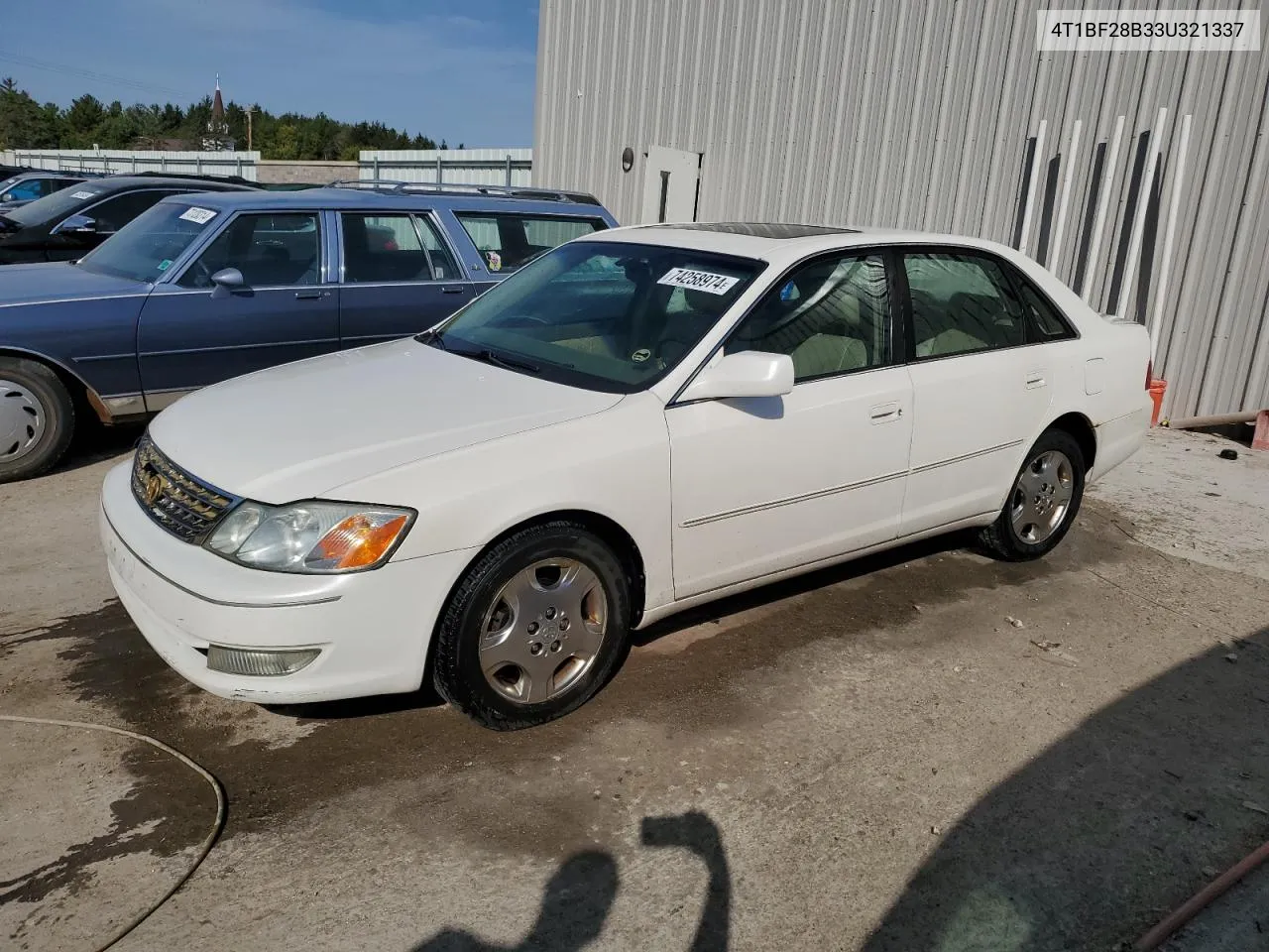 2003 Toyota Avalon Xl VIN: 4T1BF28B33U321337 Lot: 74258974