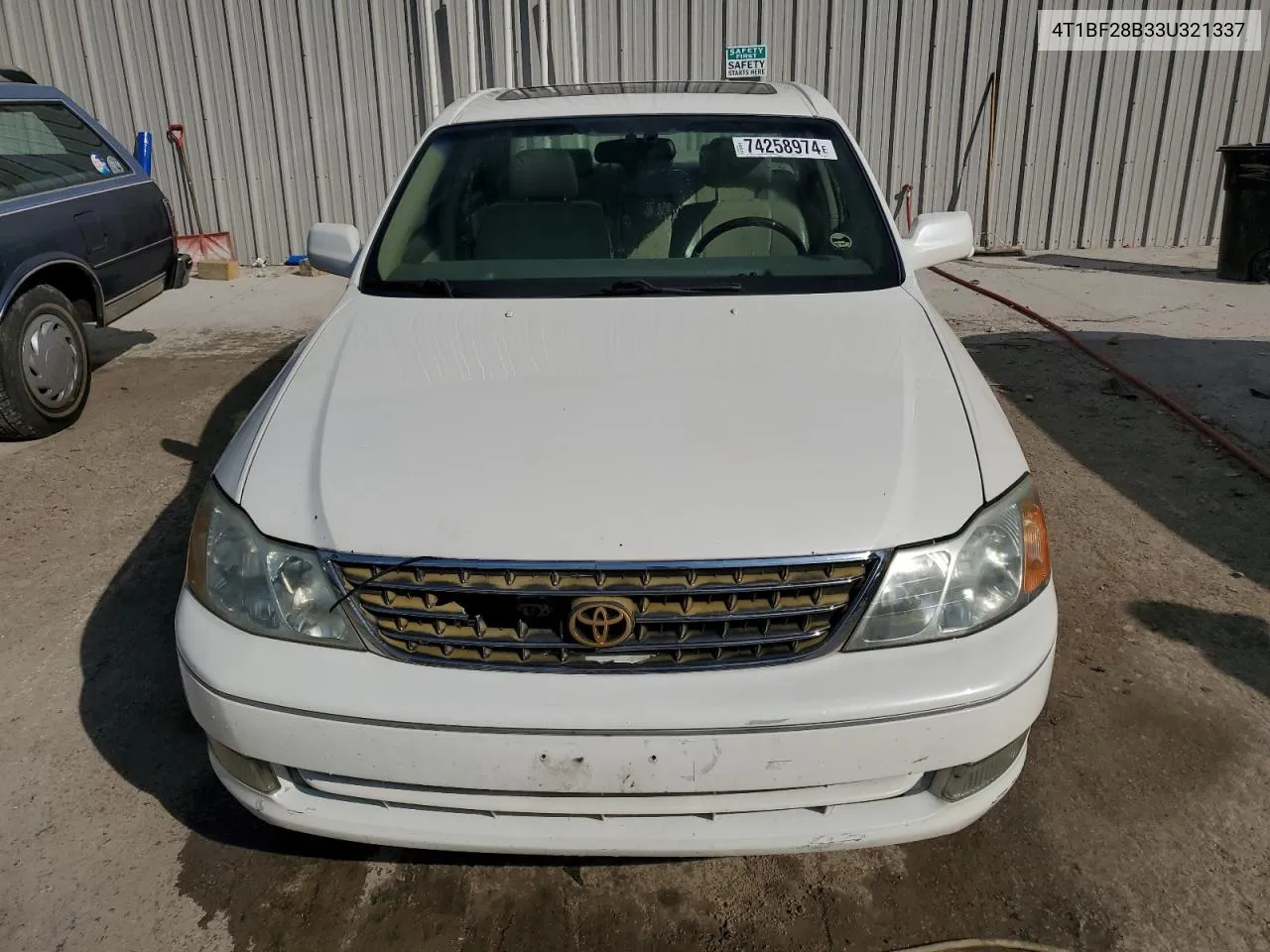 2003 Toyota Avalon Xl VIN: 4T1BF28B33U321337 Lot: 74258974