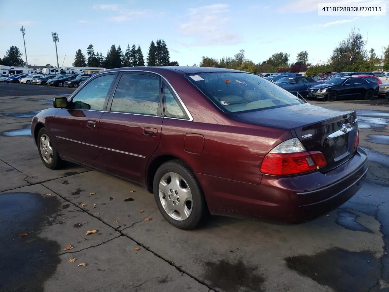 2003 Toyota Avalon Xl VIN: 4T1BF28B33U270115 Lot: 76499984