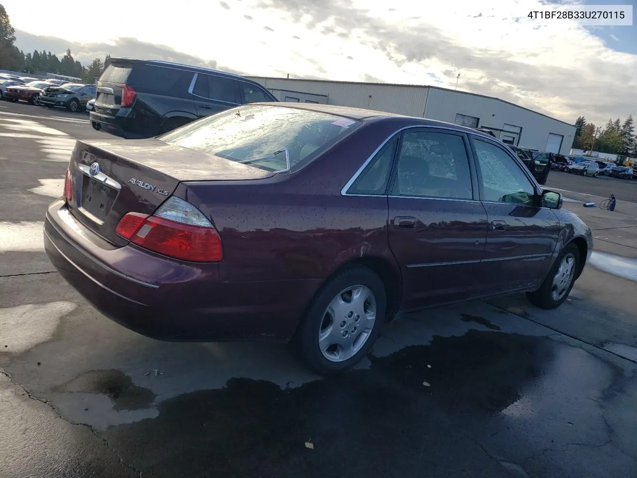 2003 Toyota Avalon Xl VIN: 4T1BF28B33U270115 Lot: 76499984