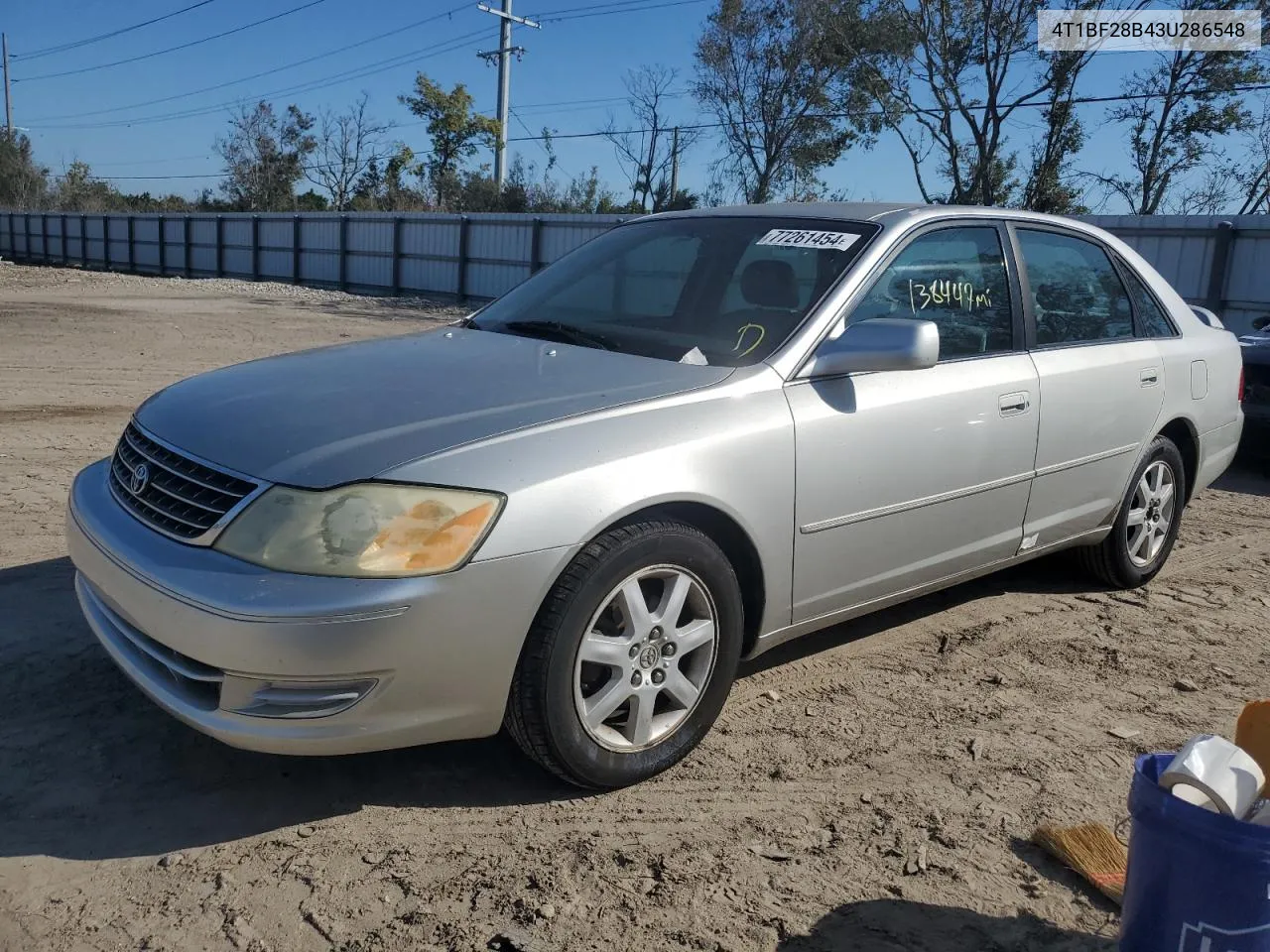 2003 Toyota Avalon Xl VIN: 4T1BF28B43U286548 Lot: 77261454