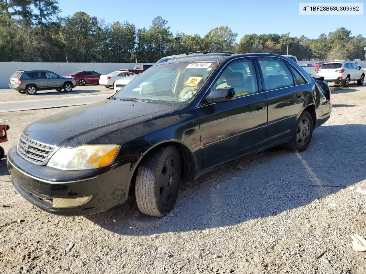 2003 Toyota Avalon Xl VIN: 4T1BF28B53U309982 Lot: 77707404