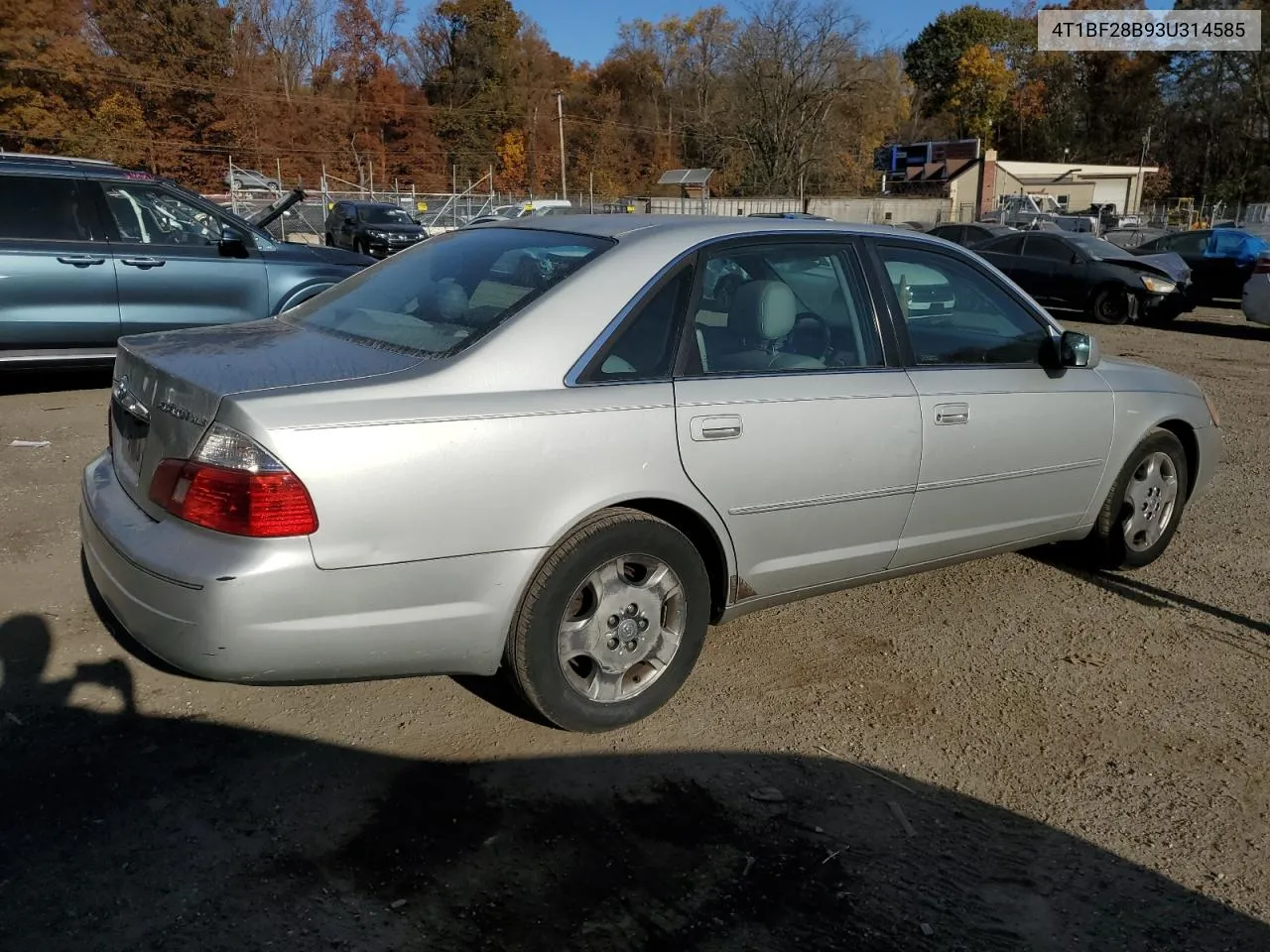 2003 Toyota Avalon Xl VIN: 4T1BF28B93U314585 Lot: 78631074