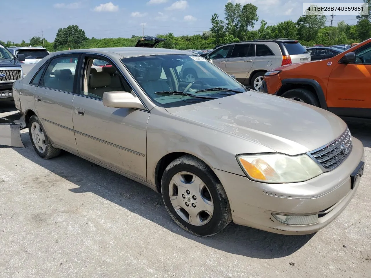 2004 Toyota Avalon Xl VIN: 4T1BF28B74U359851 Lot: 55936504