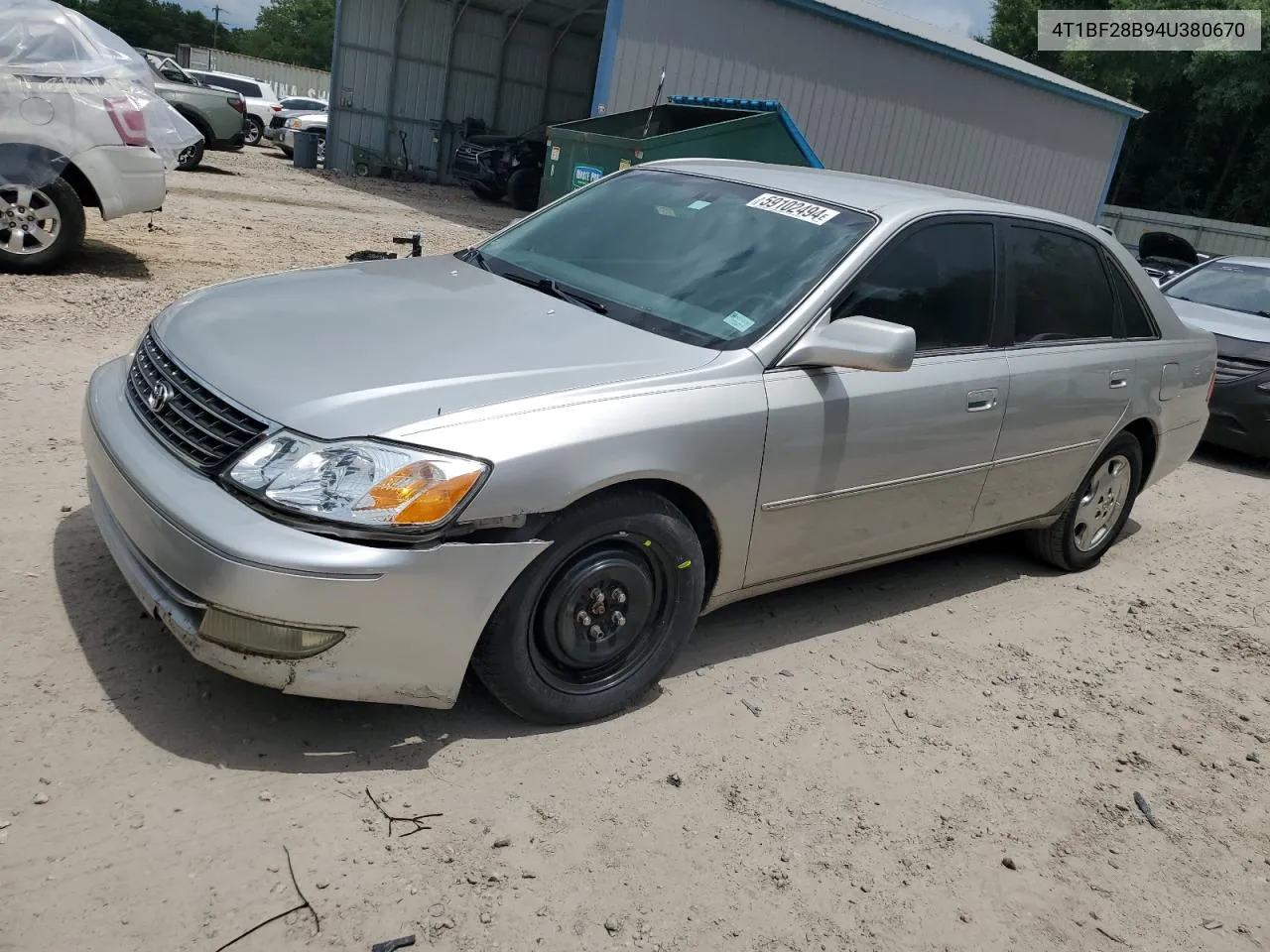 2004 Toyota Avalon Xl VIN: 4T1BF28B94U380670 Lot: 59102494