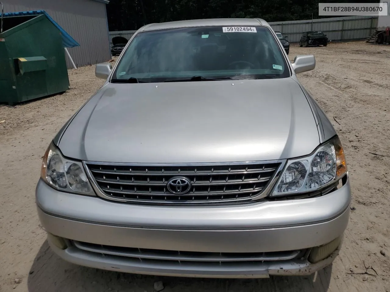 2004 Toyota Avalon Xl VIN: 4T1BF28B94U380670 Lot: 59102494