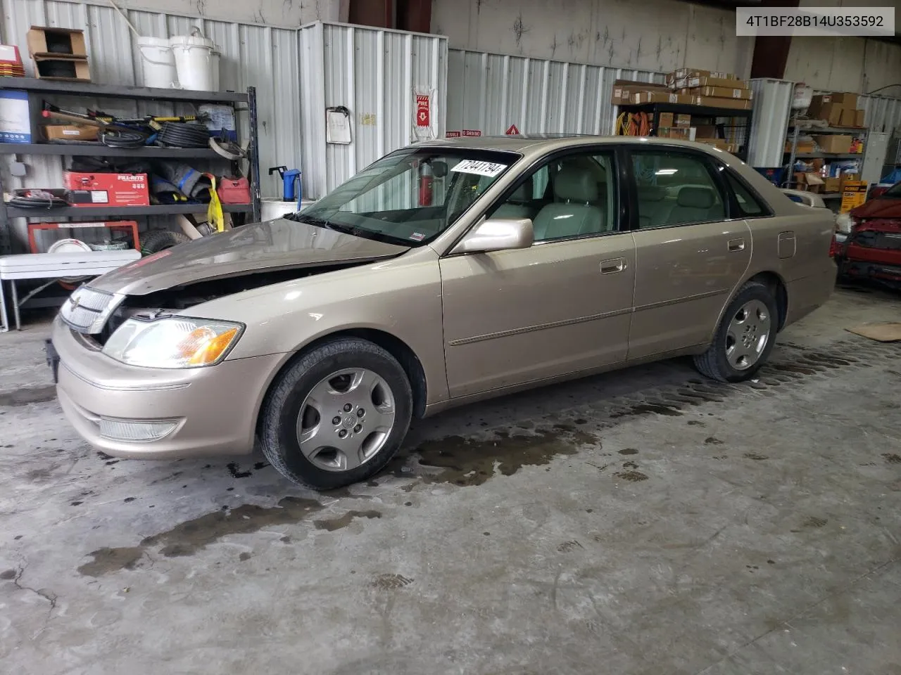 2004 Toyota Avalon Xl VIN: 4T1BF28B14U353592 Lot: 72441794