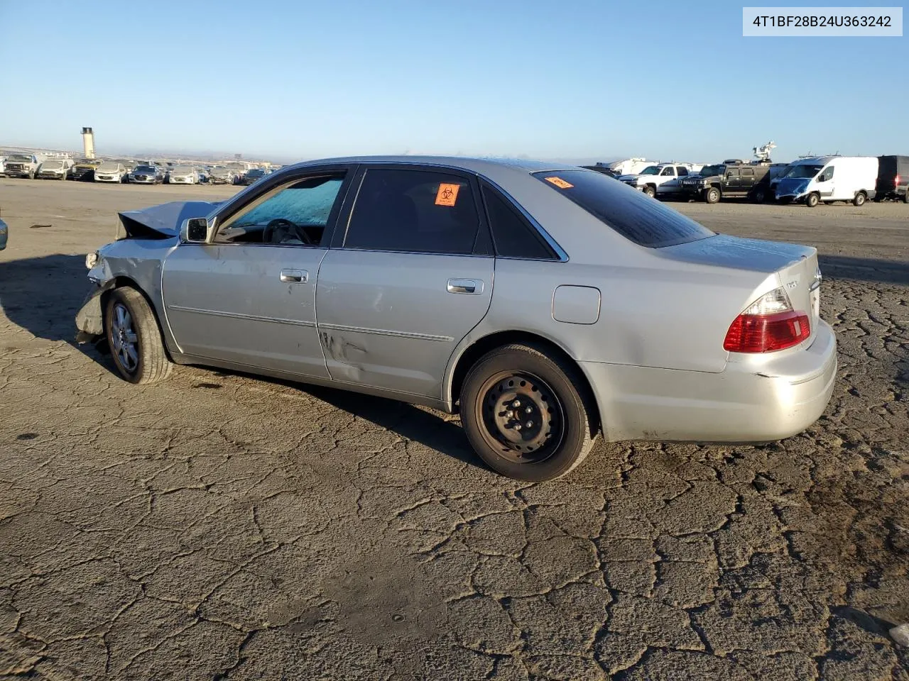 2004 Toyota Avalon Xl VIN: 4T1BF28B24U363242 Lot: 76191574