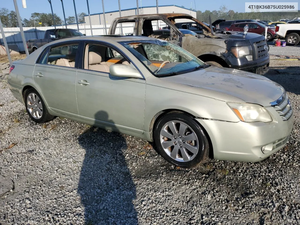 2005 Toyota Avalon Xl VIN: 4T1BK36B75U025986 Lot: 74676434