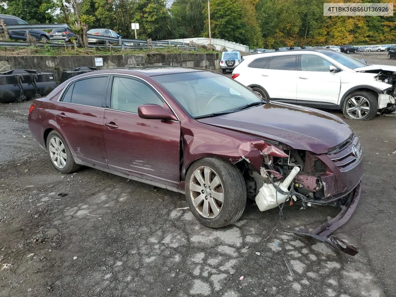 2006 Toyota Avalon Xl VIN: 4T1BK36B56U136926 Lot: 73952044