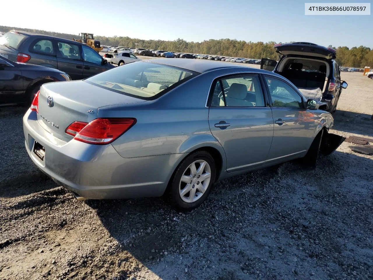 2006 Toyota Avalon Xl VIN: 4T1BK36B66U078597 Lot: 74231234