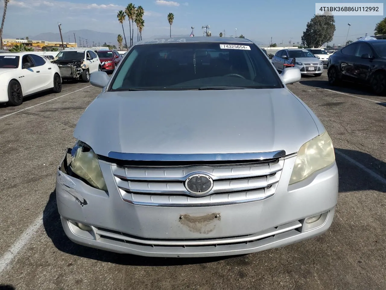 2006 Toyota Avalon Xl VIN: 4T1BK36B86U112992 Lot: 74325654