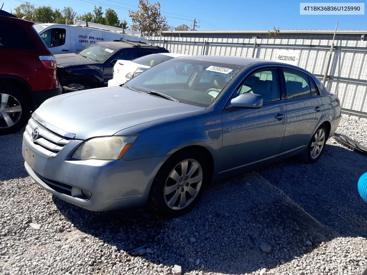 2006 Toyota Avalon Xl VIN: 4T1BK36B36U125990 Lot: 75390254