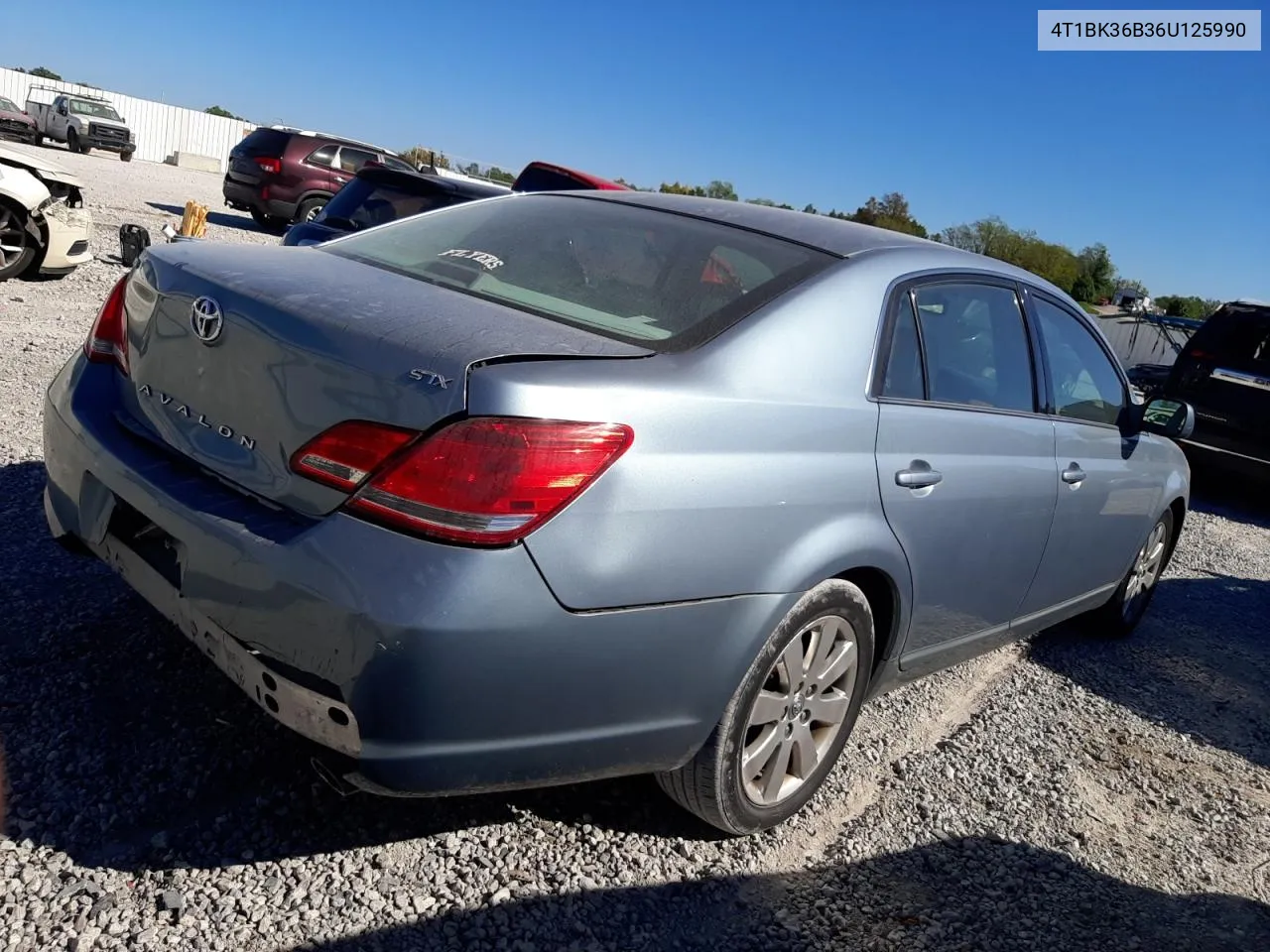 2006 Toyota Avalon Xl VIN: 4T1BK36B36U125990 Lot: 75390254