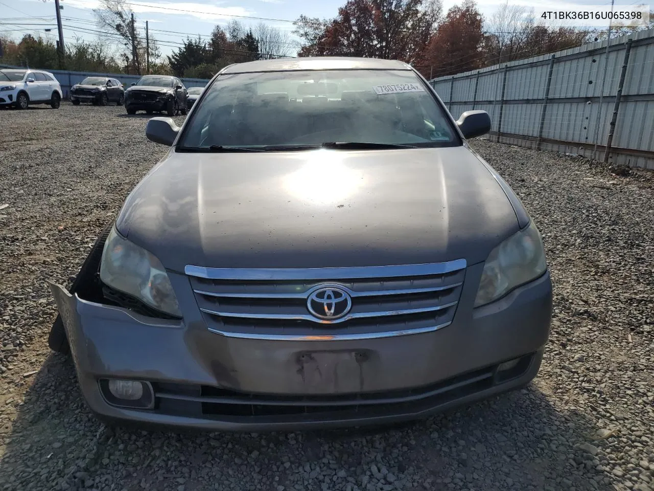 2006 Toyota Avalon Xl VIN: 4T1BK36B16U065398 Lot: 78075224