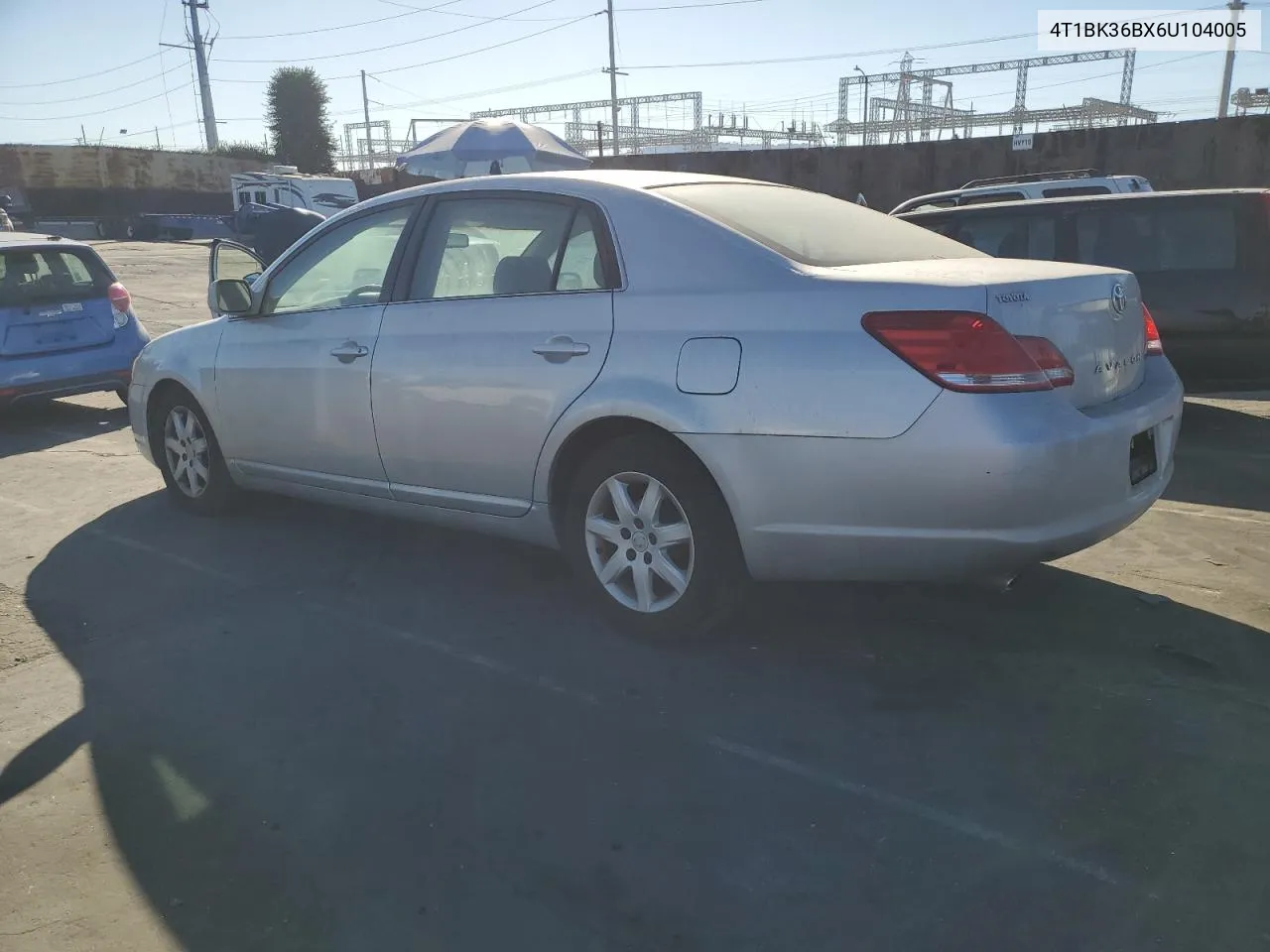 2006 Toyota Avalon Xl VIN: 4T1BK36BX6U104005 Lot: 80144114