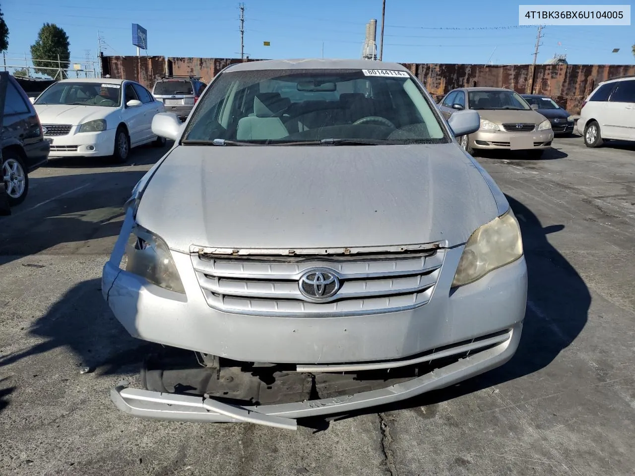 2006 Toyota Avalon Xl VIN: 4T1BK36BX6U104005 Lot: 80144114