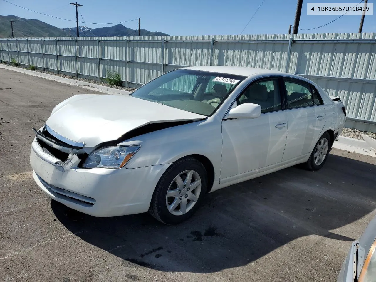 2007 Toyota Avalon Xl VIN: 4T1BK36B57U198439 Lot: 57111504