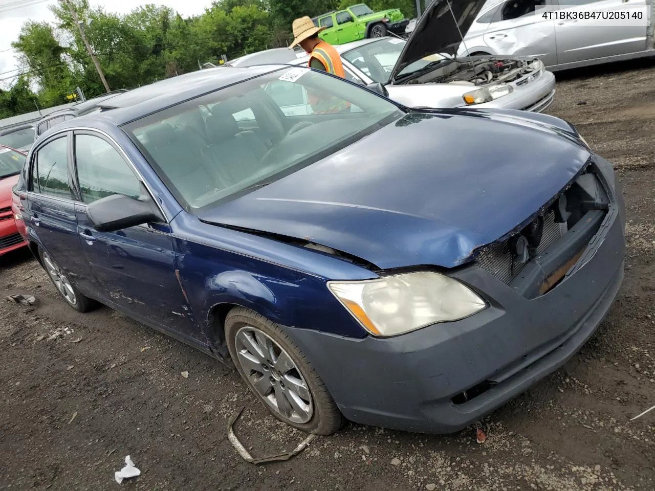 2007 Toyota Avalon Xl VIN: 4T1BK36B47U205140 Lot: 64221104