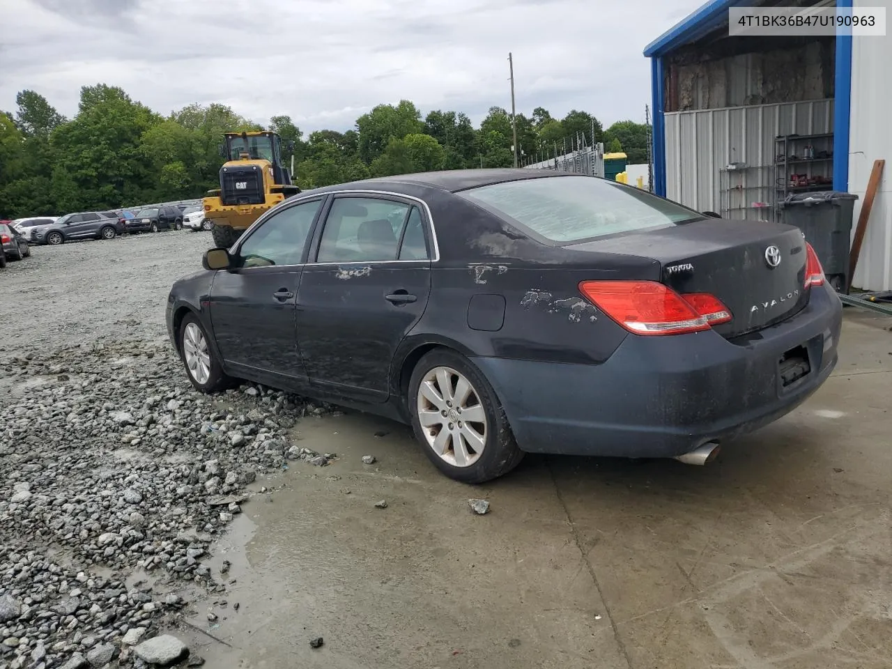 2007 Toyota Avalon Xl VIN: 4T1BK36B47U190963 Lot: 66435044