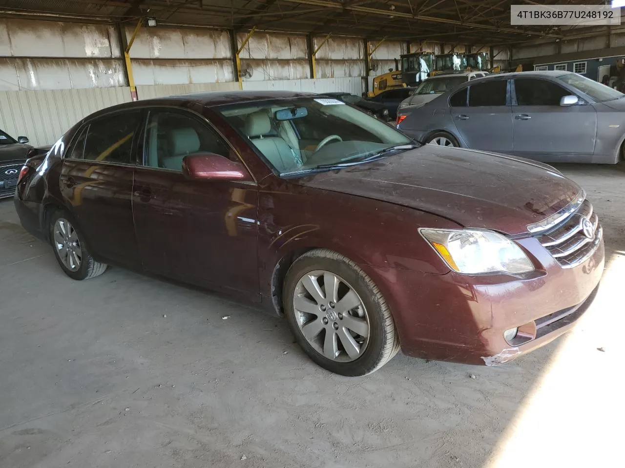 2007 Toyota Avalon Xl VIN: 4T1BK36B77U248192 Lot: 70026044