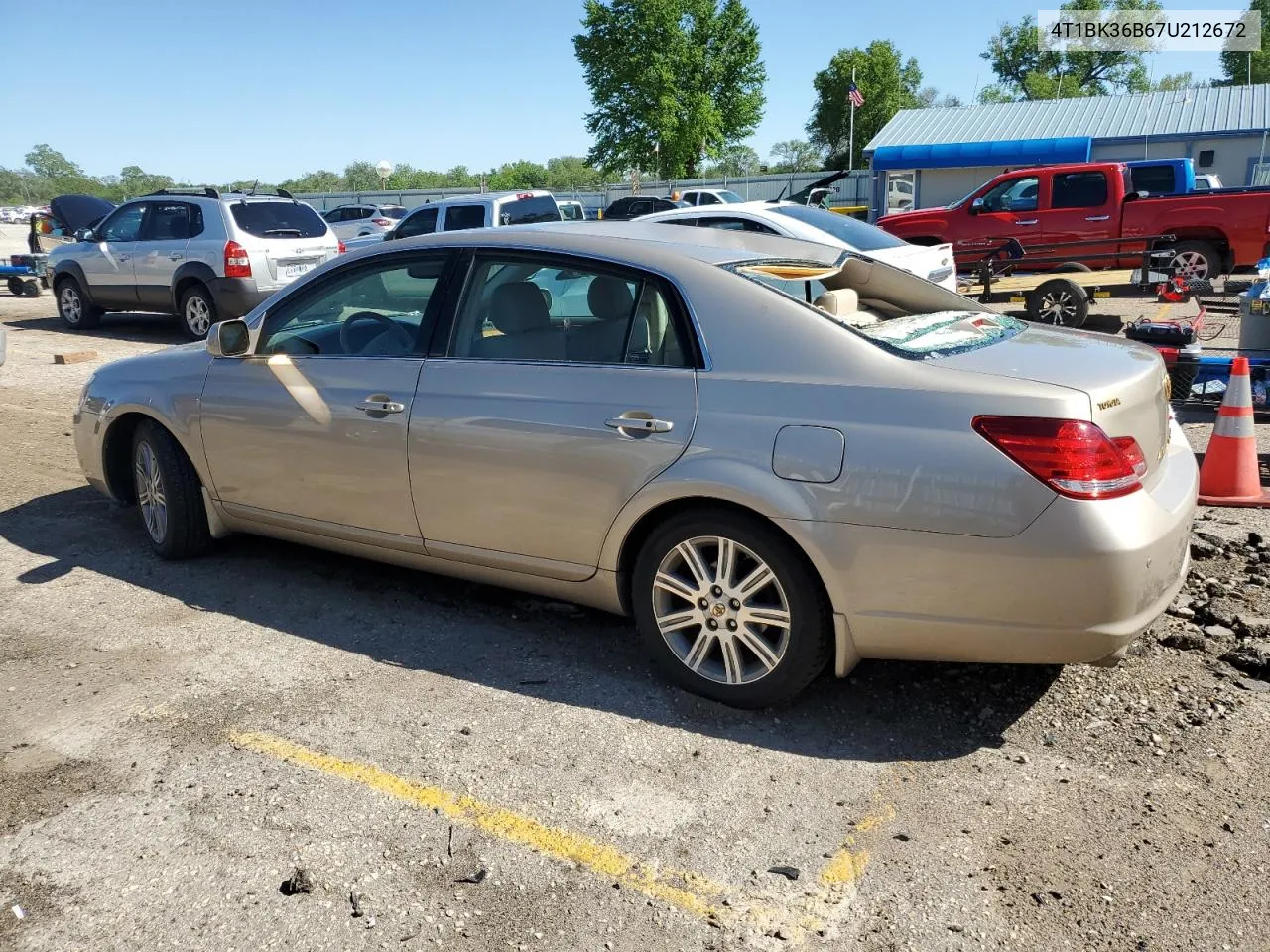 2007 Toyota Avalon Xl VIN: 4T1BK36B67U212672 Lot: 71968534