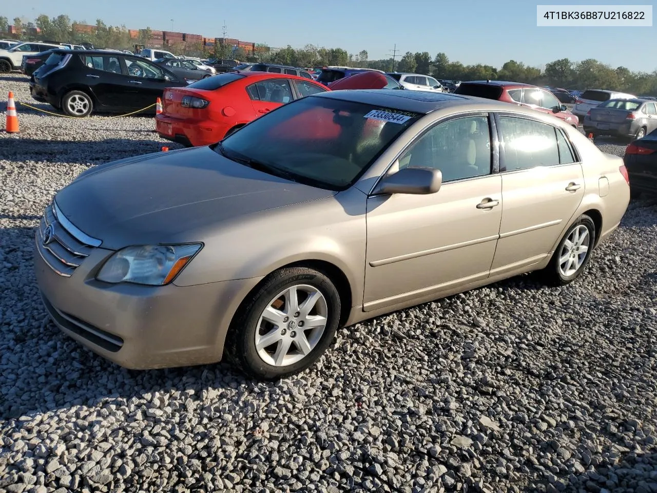 2007 Toyota Avalon Xl VIN: 4T1BK36B87U216822 Lot: 73330544