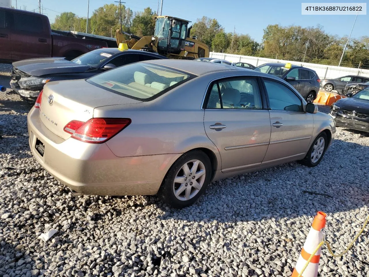 2007 Toyota Avalon Xl VIN: 4T1BK36B87U216822 Lot: 73330544