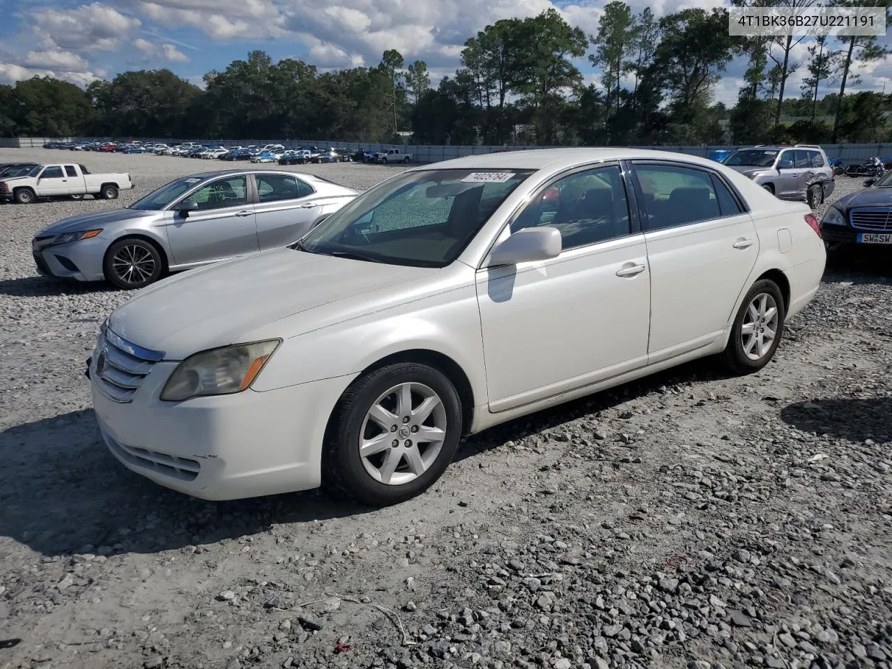 2007 Toyota Avalon Xl VIN: 4T1BK36B27U221191 Lot: 74025764