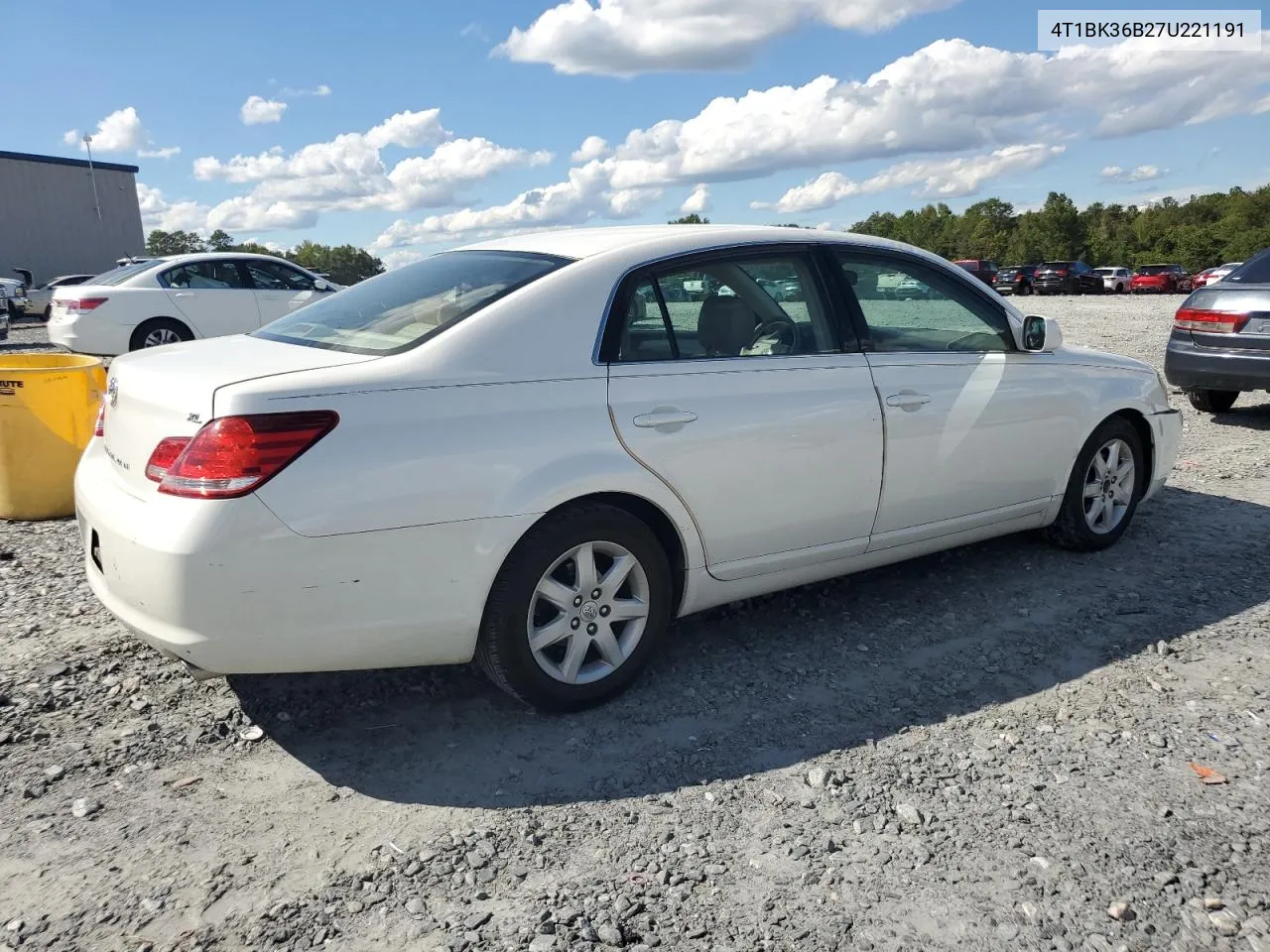 2007 Toyota Avalon Xl VIN: 4T1BK36B27U221191 Lot: 74025764