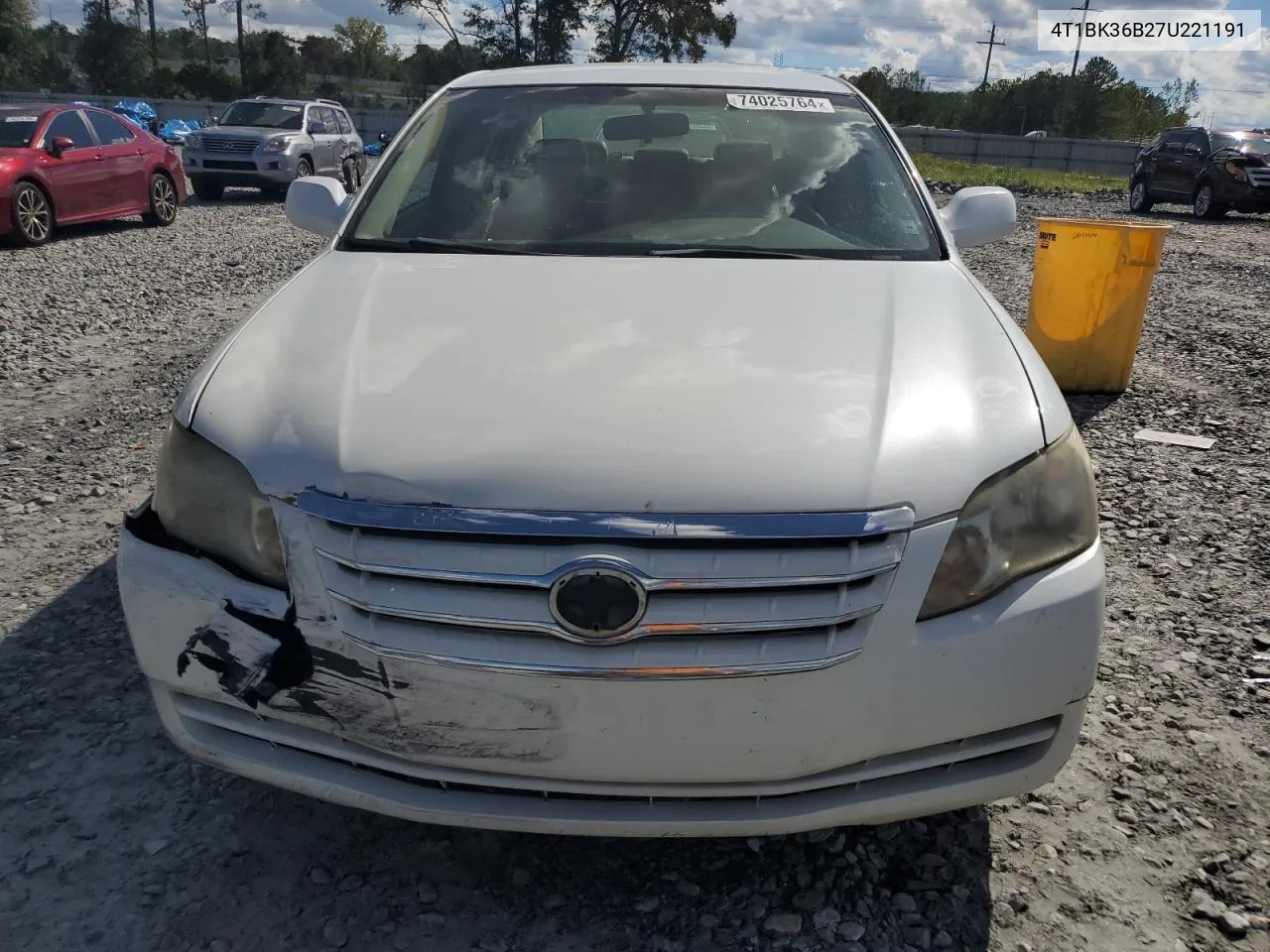 2007 Toyota Avalon Xl VIN: 4T1BK36B27U221191 Lot: 74025764