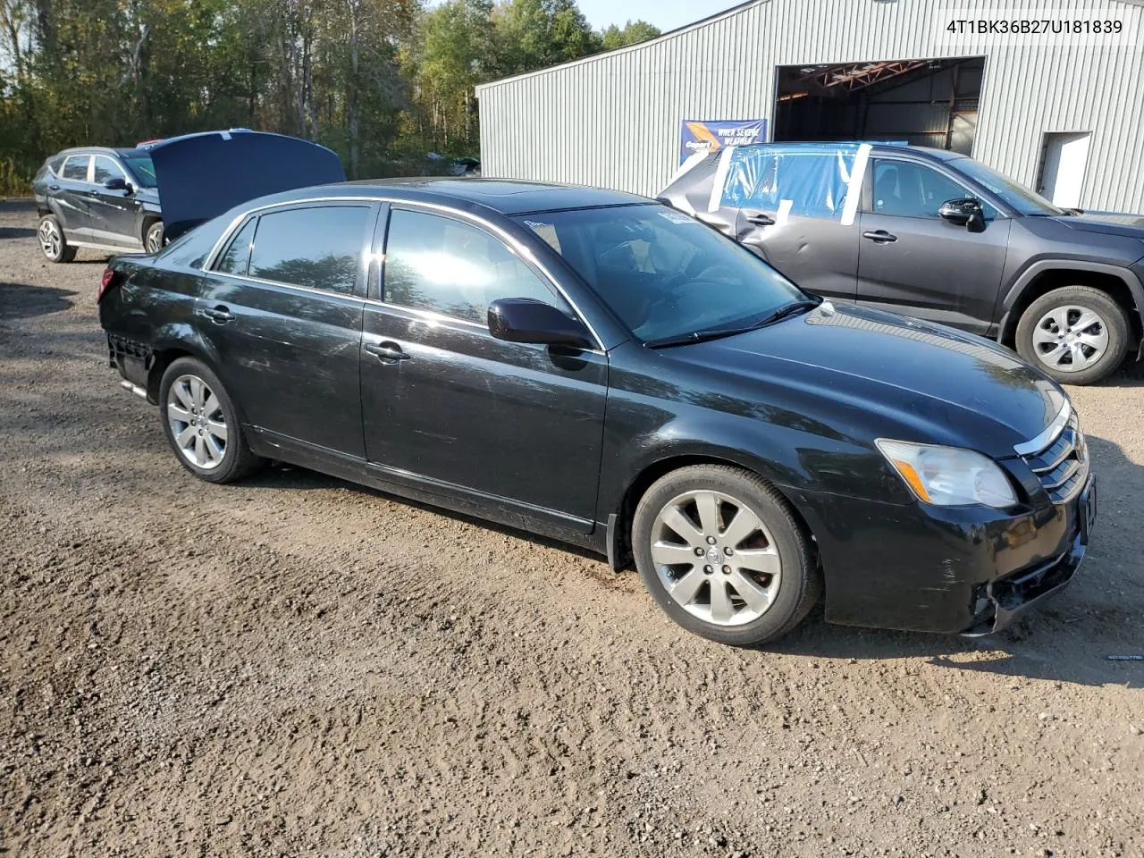 2007 Toyota Avalon Xl VIN: 4T1BK36B27U181839 Lot: 74173694