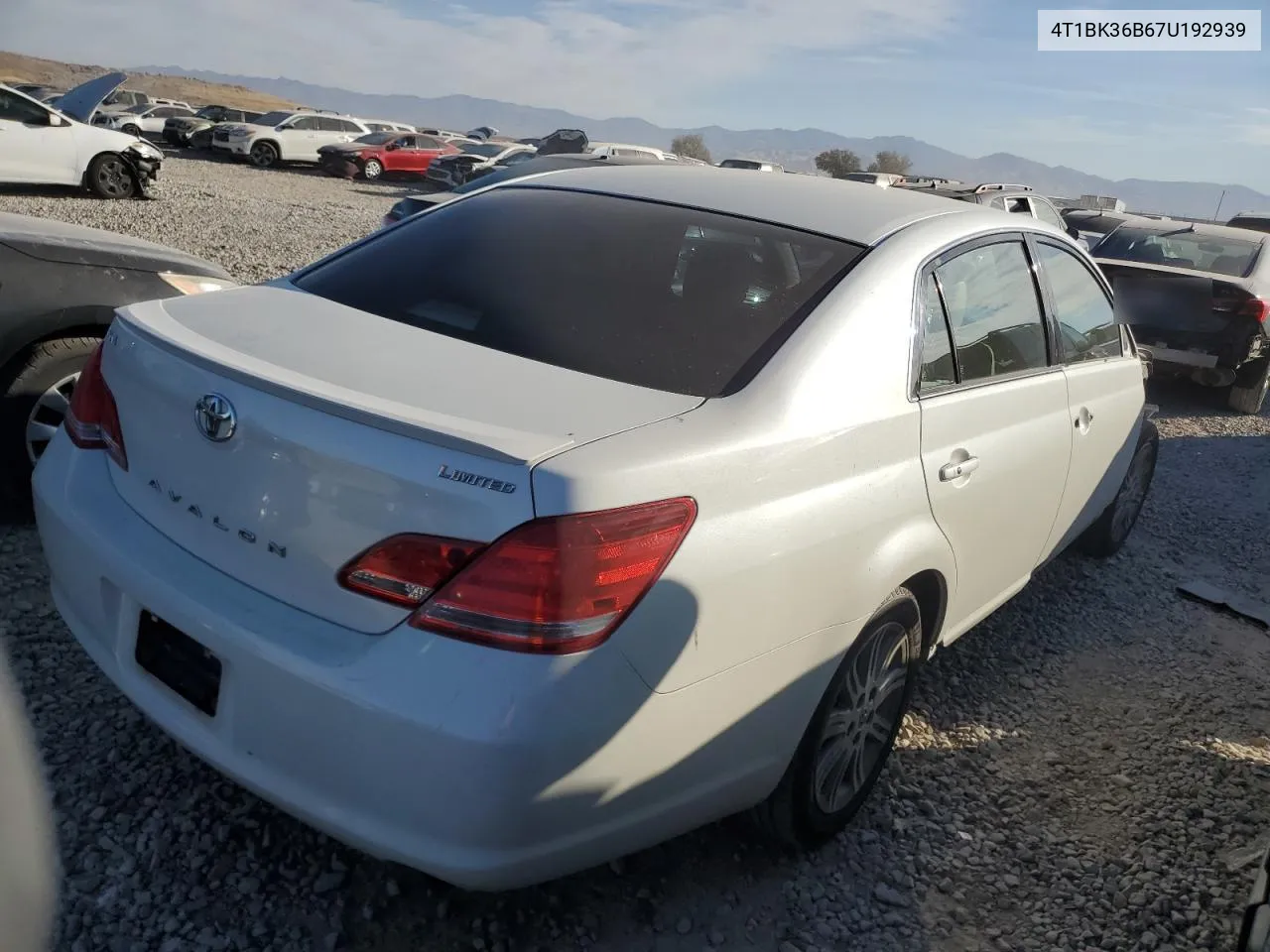 2007 Toyota Avalon Xl VIN: 4T1BK36B67U192939 Lot: 74553744