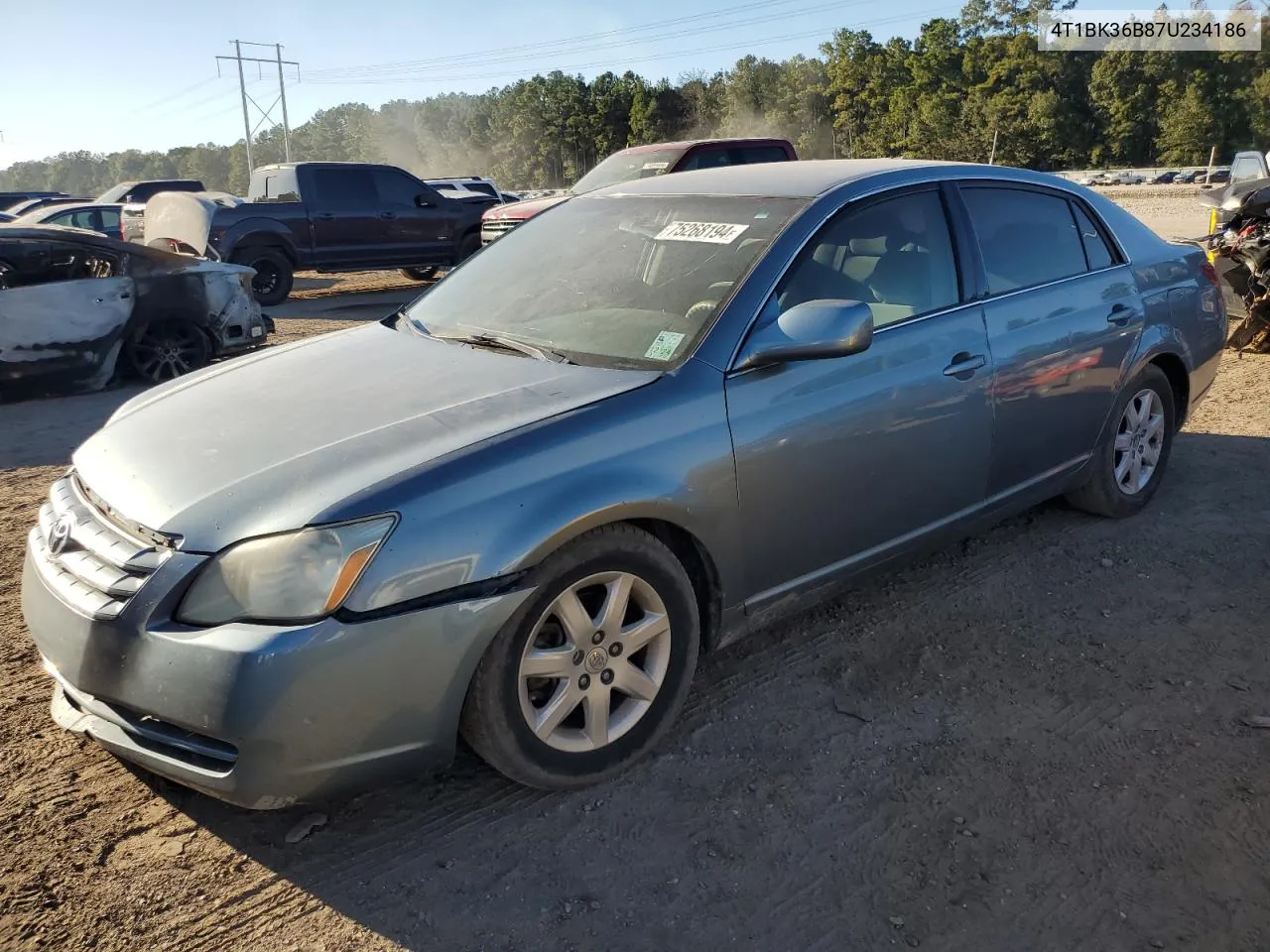 2007 Toyota Avalon Xl VIN: 4T1BK36B87U234186 Lot: 75268194