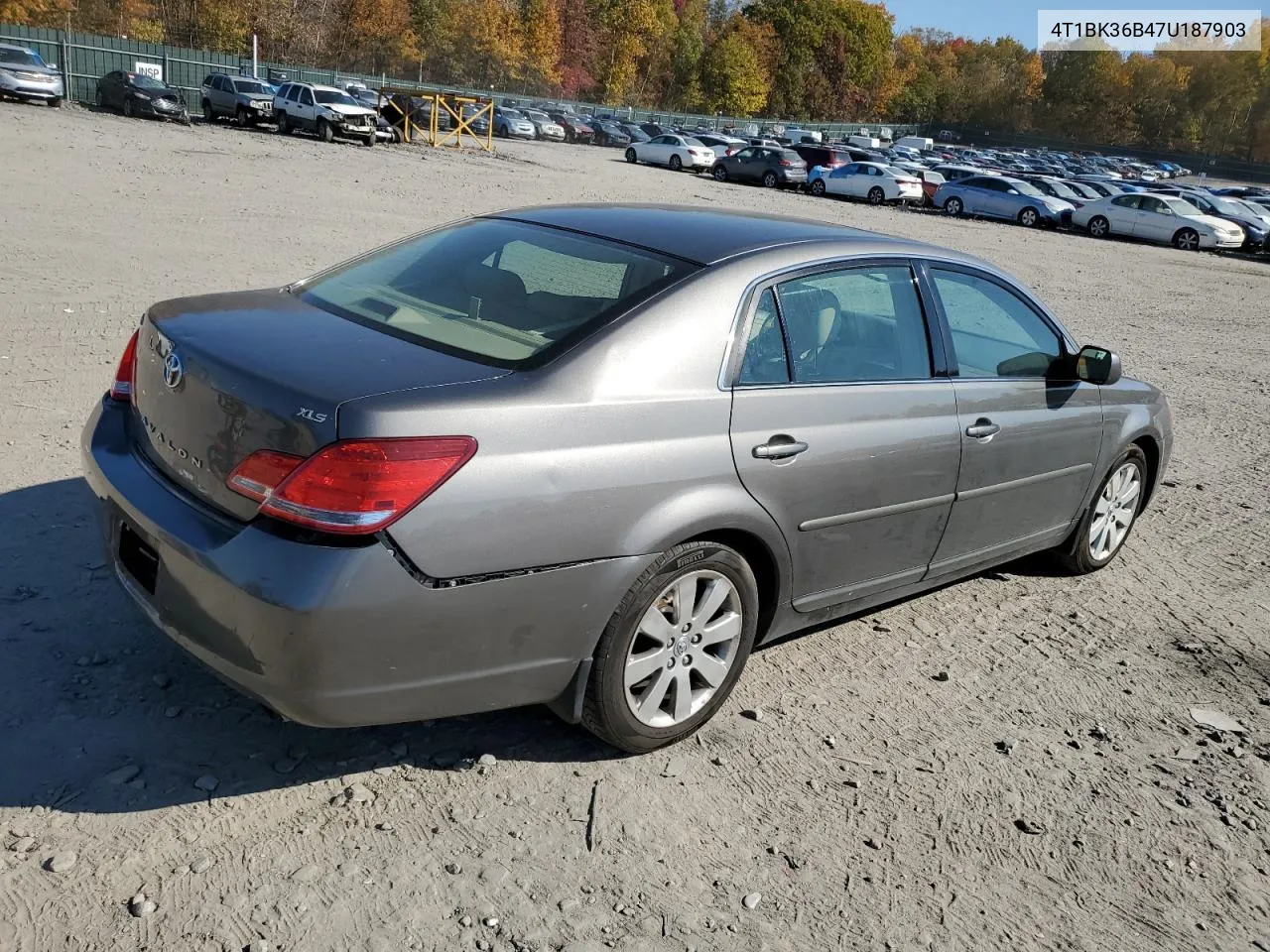 2007 Toyota Avalon Xl VIN: 4T1BK36B47U187903 Lot: 76057204