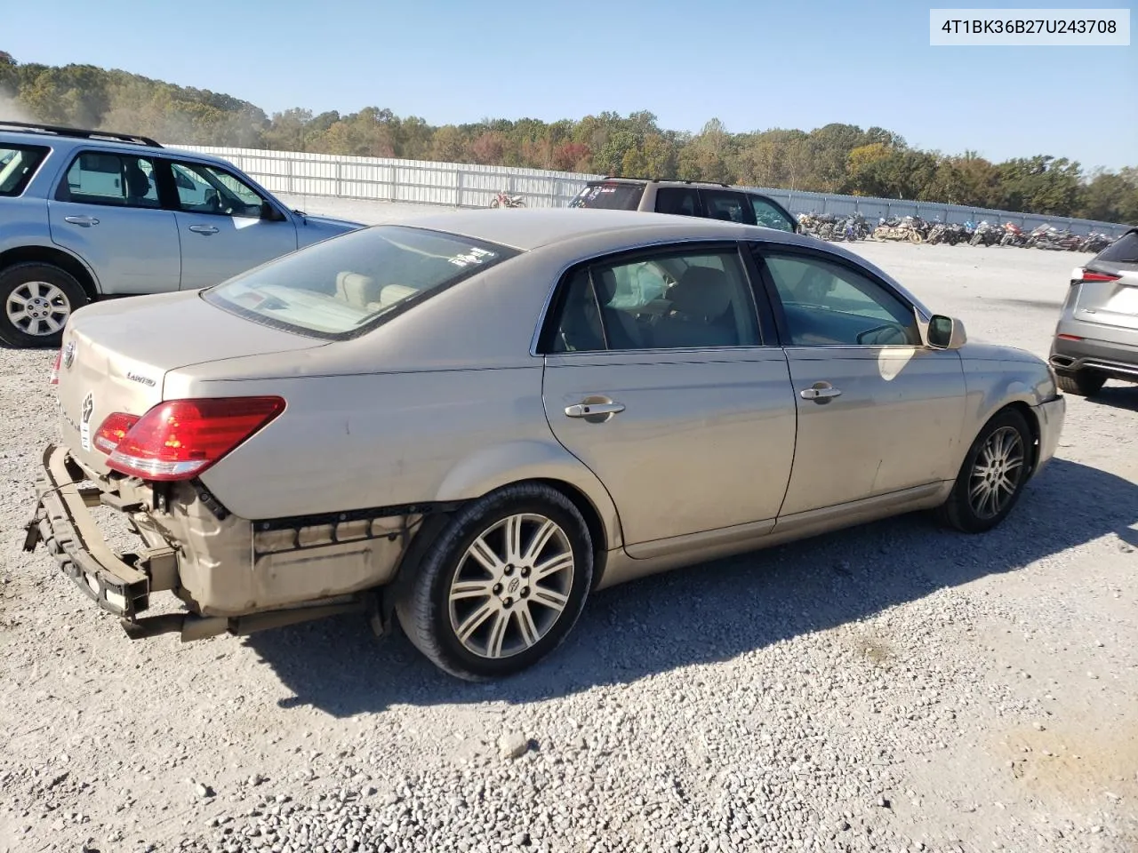 2007 Toyota Avalon Xl VIN: 4T1BK36B27U243708 Lot: 77452484