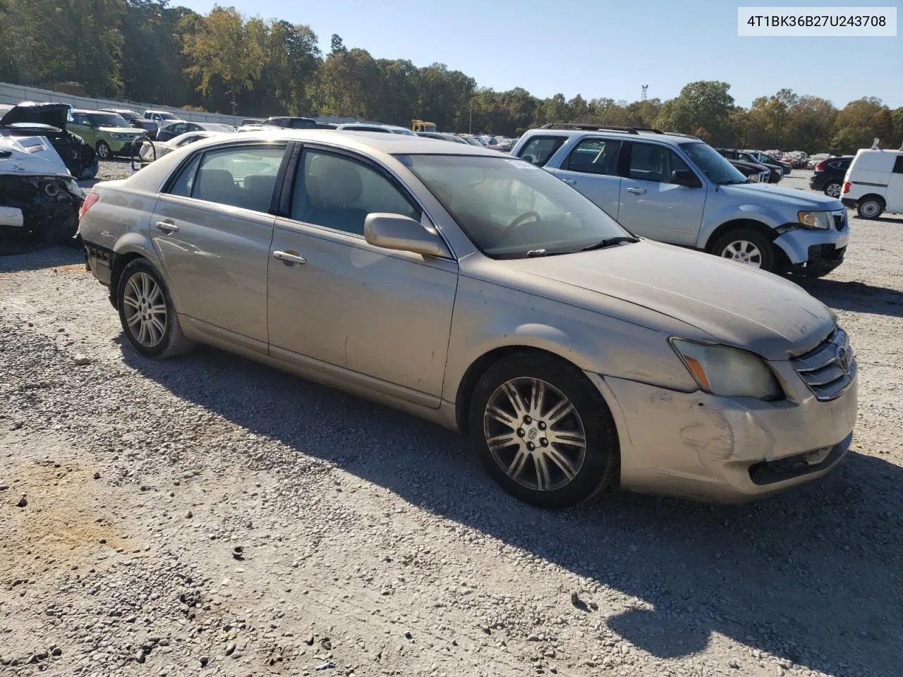 2007 Toyota Avalon Xl VIN: 4T1BK36B27U243708 Lot: 77452484