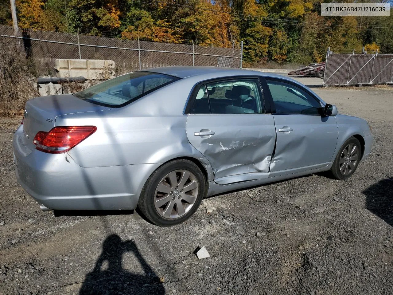 2007 Toyota Avalon Xl VIN: 4T1BK36B47U216039 Lot: 77529334