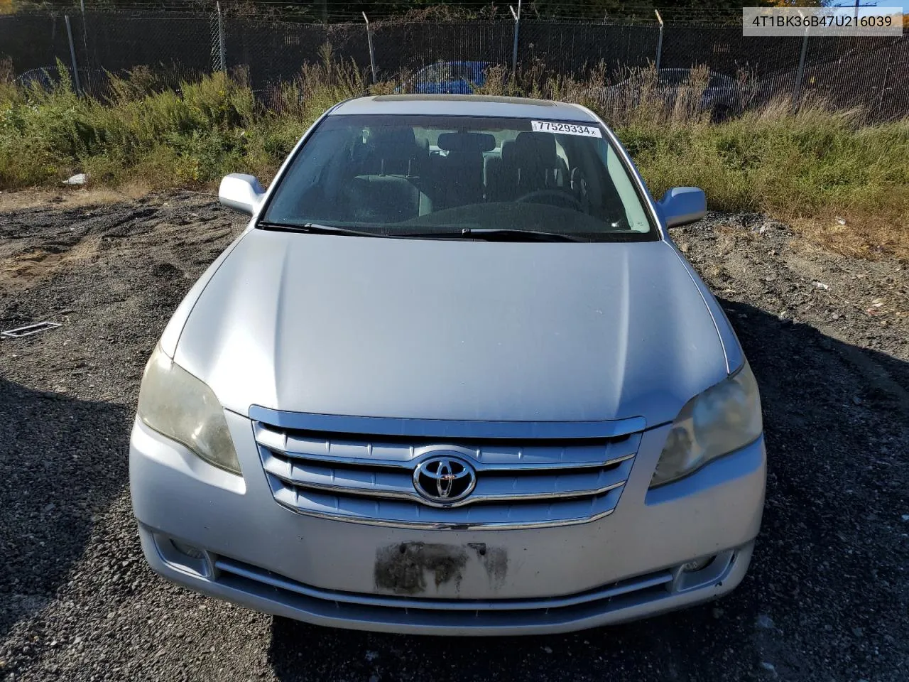 2007 Toyota Avalon Xl VIN: 4T1BK36B47U216039 Lot: 77529334