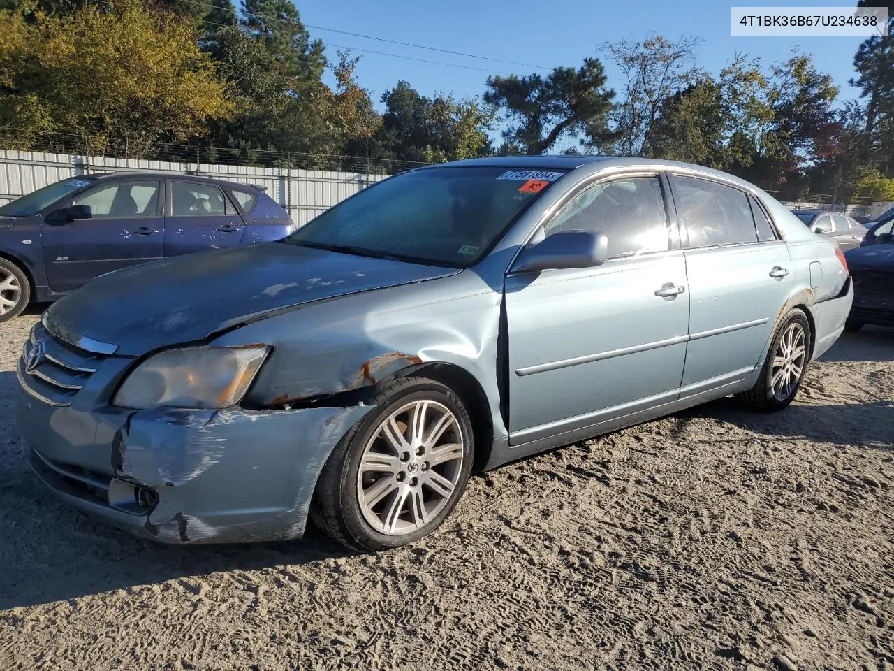 2007 Toyota Avalon Xl VIN: 4T1BK36B67U234638 Lot: 77881894