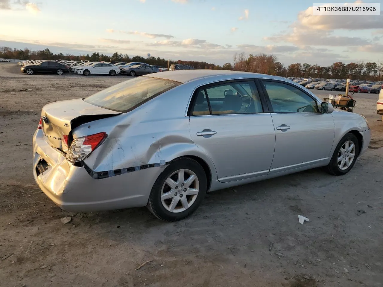 2007 Toyota Avalon Xl VIN: 4T1BK36B87U216996 Lot: 79382654